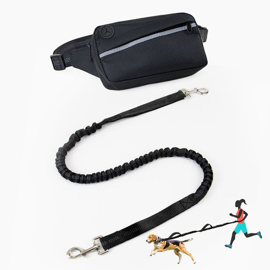 Hands Free Dog Running Leash with Adjustable Waist Belt