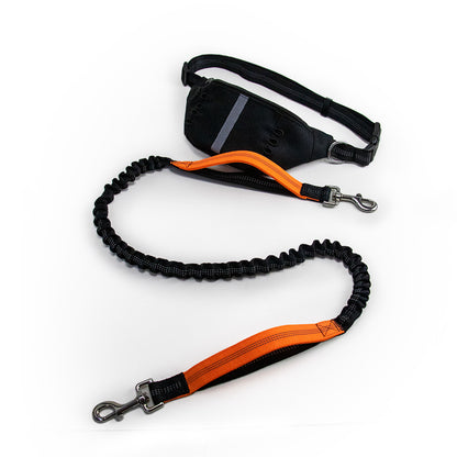 Pet Running Leash Retractable Rope with Pouch Bag