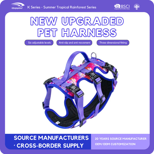Wholesale Factory Direct Kingspeed Dog Vest Luxury Puppy Harness With Printing No Pull Dog Harness