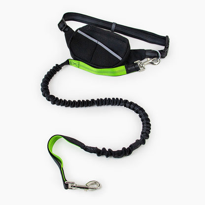 Hands Free Dog Running Leash with Adjustable Pouch